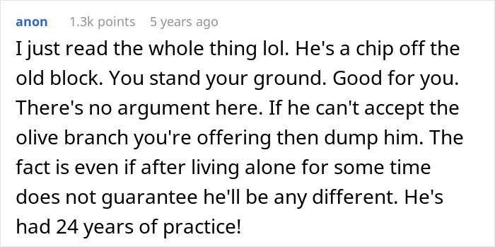Man Wants To Move Straight From Mom’s House Into GF’s Without Learning A Single Chore, Gets A Reality Check Man Wants To Move Straight From Mom’s House Into GF’s Without Learning A Single Chore, Gets A Reality Check