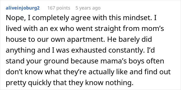 Man Wants To Move Straight From Mom’s House Into GF’s Without Learning A Single Chore, Gets A Reality Check Man Wants To Move Straight From Mom’s House Into GF’s Without Learning A Single Chore, Gets A Reality Check
