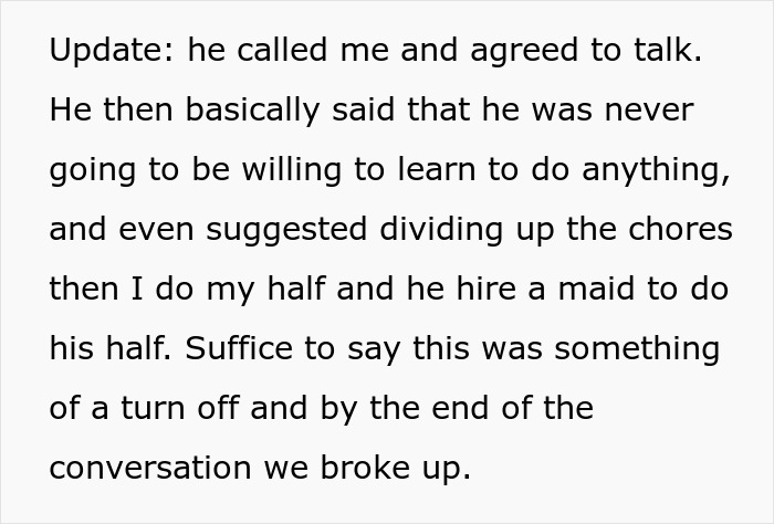 Man Wants To Move Straight From Mom’s House Into GF’s Without Learning A Single Chore, Gets A Reality Check Man Wants To Move Straight From Mom’s House Into GF’s Without Learning A Single Chore, Gets A Reality Check