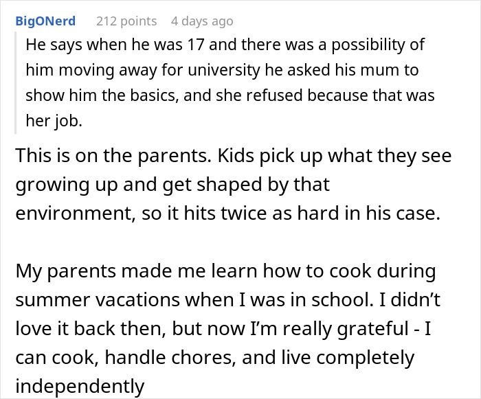 Man Wants To Move Straight From Mom’s House Into GF’s Without Learning A Single Chore, Gets A Reality Check Man Wants To Move Straight From Mom’s House Into GF’s Without Learning A Single Chore, Gets A Reality Check