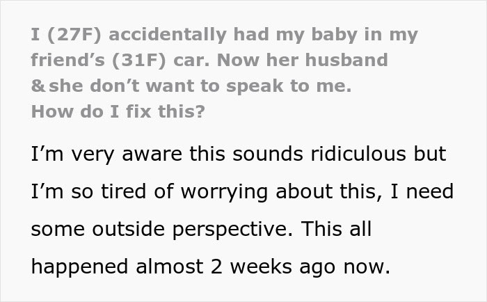 Woman Gives Birth In Friends’ Car, Left Confused After They Start Ignoring Her