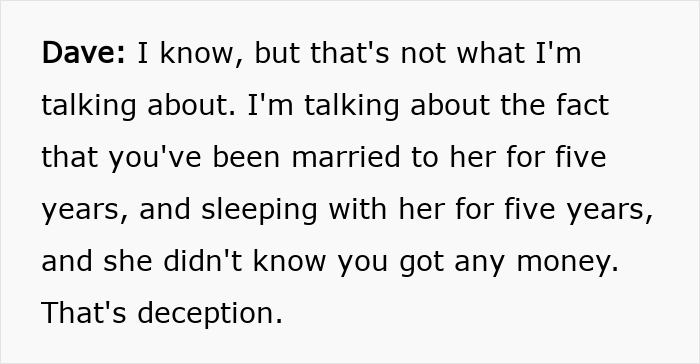 Guy Hides Real Net Worth From Wife, Gets A Brutal Reality Check From Financial Expert