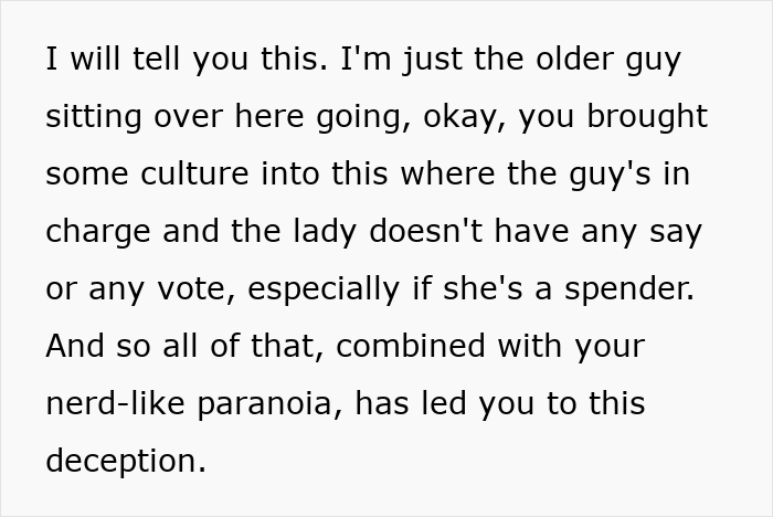 Guy Hides Real Net Worth From Wife, Gets A Brutal Reality Check From Financial Expert