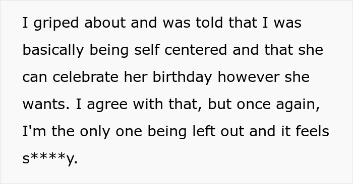 Guy Furious After Family Refuses To Include Him In Girl Days: “I’m Immature And I Need To Grow Up”