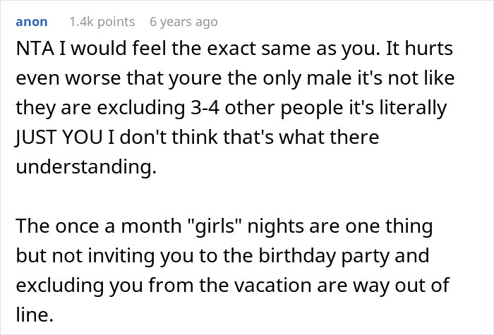 Guy Furious After Family Refuses To Include Him In Girl Days: “I’m Immature And I Need To Grow Up”