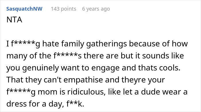 Guy Furious After Family Refuses To Include Him In Girl Days: “I’m Immature And I Need To Grow Up”