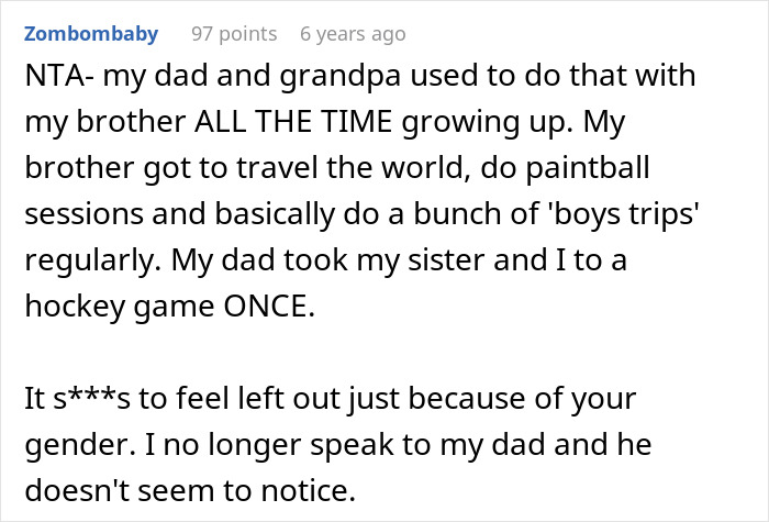 Guy Furious After Family Refuses To Include Him In Girl Days: “I’m Immature And I Need To Grow Up”