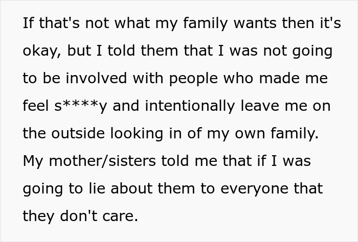 Guy Furious After Family Refuses To Include Him In Girl Days: “I’m Immature And I Need To Grow Up”