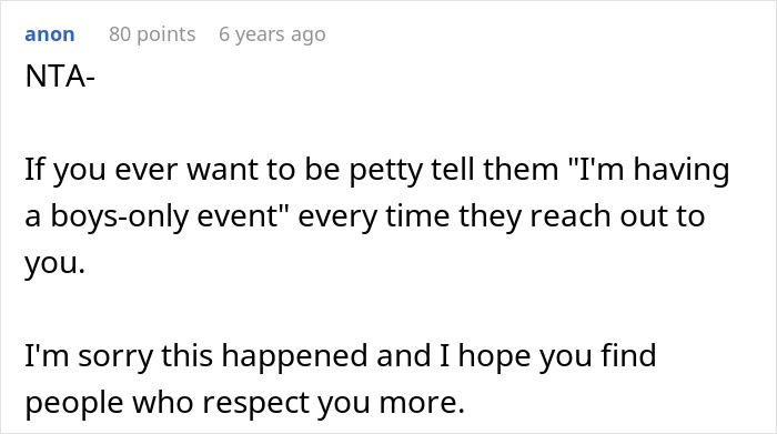 Guy Furious After Family Refuses To Include Him In Girl Days: “I’m Immature And I Need To Grow Up”