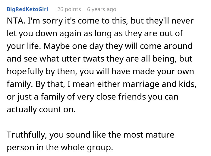 Guy Furious After Family Refuses To Include Him In Girl Days: “I’m Immature And I Need To Grow Up”