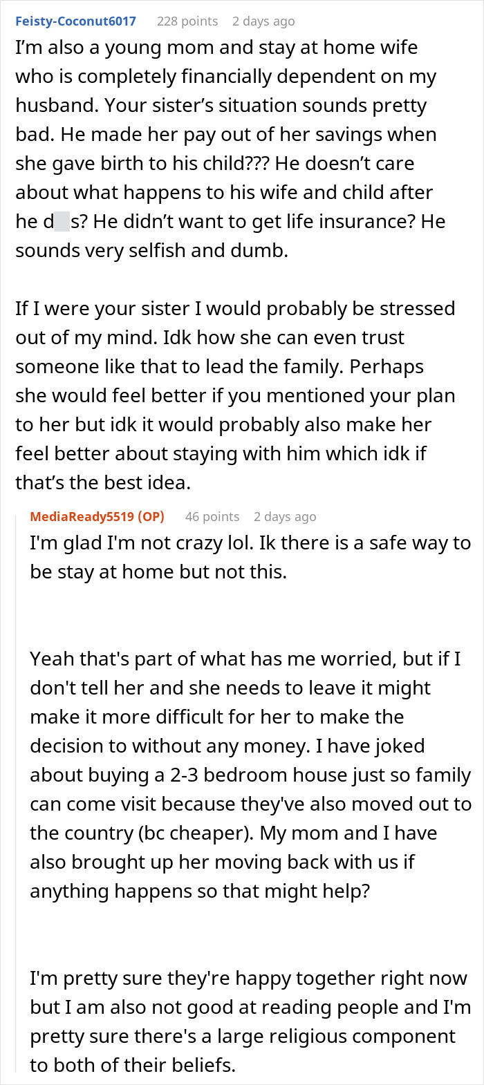 Woman Worried About Sister Who Became A Tradwife, Starts A Fund For Her But Keeps It A Secret