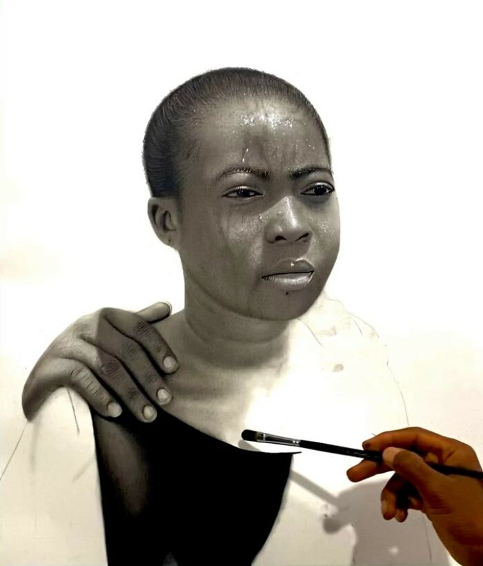 25 Behind-The-Scenes Photos Showing How This Artist’s Hyperrealistic Portraits Come To Life 25 Behind-The-Scenes Photos Showing How This Artist’s Hyperrealistic Portraits Come To Life