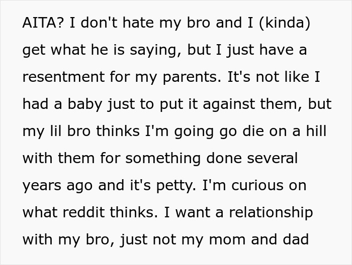 Woman Refuses To Let Parents See Her Baby Because Of Something That Happened 15 Years Ago