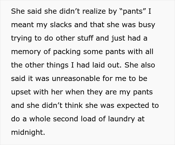 Man Tries To Blame Wife For Having No Slacks For His Business Trip, Internet Is Not Having It