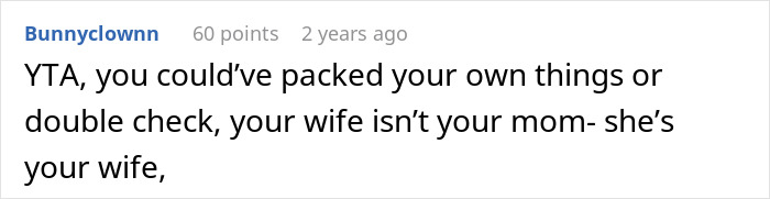 Man Tries To Blame Wife For Having No Slacks For His Business Trip, Internet Is Not Having It