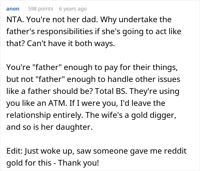 Teen Tells Guy He’s Not Her Dad, Is Shocked He Refuses To Give Her Any Money Teen Tells Guy He’s Not Her Dad, Is Shocked He Refuses To Give Her Any Money