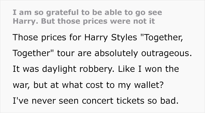 “Harry Styles, You’ve Changed”: Fans Outraged At The Prices Of Harry Styles New Tour Tickets “Harry Styles, You’ve Changed”: Fans Outraged At The Prices Of Harry Styles New Tour Tickets