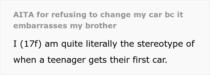 Sister Refuses To Drive Ungrateful Brother Who Trashed Her Girly Car But Won’t Get His Own License