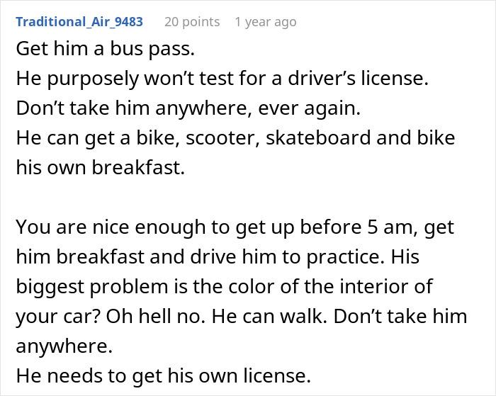 Sister Refuses To Drive Ungrateful Brother Who Trashed Her Girly Car But Won’t Get His Own License