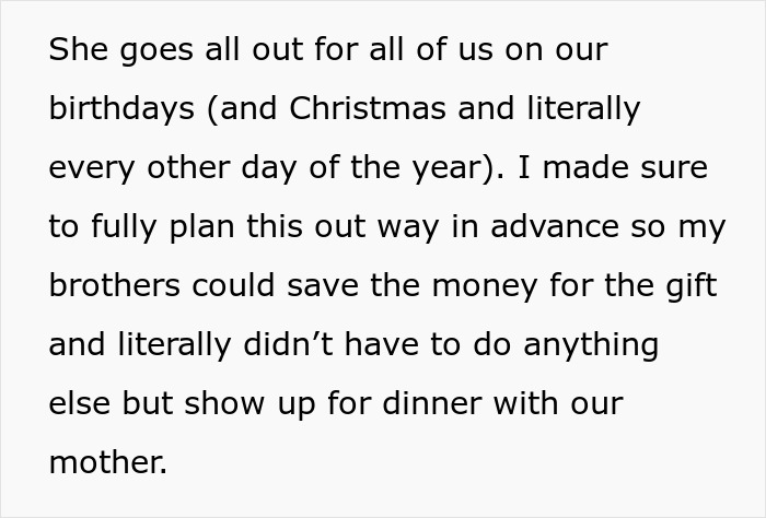 Bros Too Broke To Pitch In For Mom&rsquo;s B-Day Gift, Irate Sis Takes Her Out For Dinner Without Them