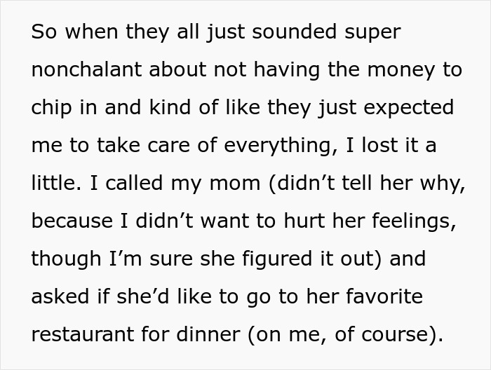 Bros Too Broke To Pitch In For Mom&rsquo;s B-Day Gift, Irate Sis Takes Her Out For Dinner Without Them