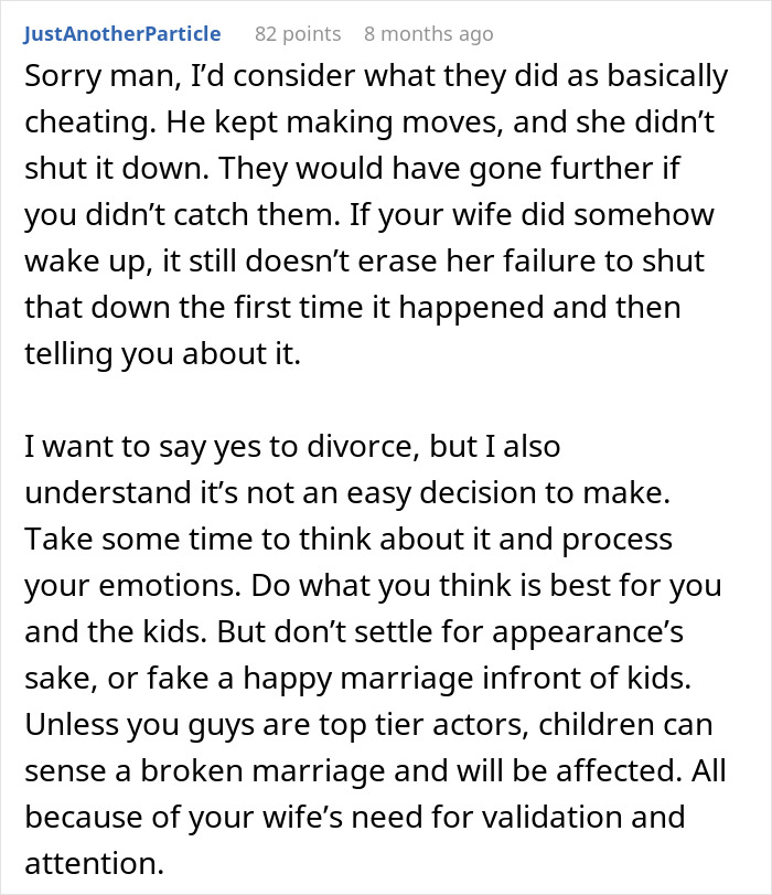 Man Is Debating Divorce After His Wife’s “Validation Seeking” Nearly Wrecked Their Lives Man Is Debating Divorce After His Wife’s “Validation Seeking” Nearly Wrecked Their Lives