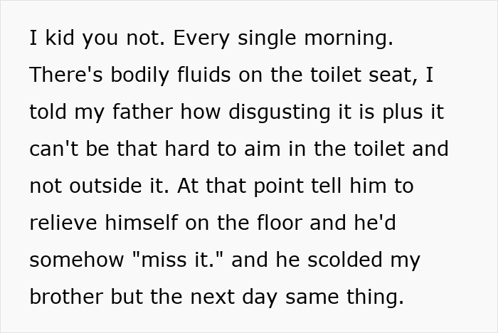 Sis Disgusted By Bro Leaving Stains On The Toilet Seat, Has To Shame Him Publicly To Make Him Stop