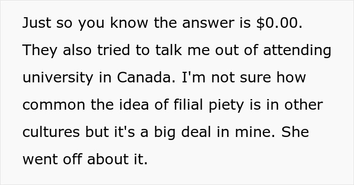Parents Split The Money Their Adult Daughter Sends Them With Their Son, Panic When She Cuts It By $200 Parents Split The Money Their Adult Daughter Sends Them With Their Son, Panic When She Cuts It By $200