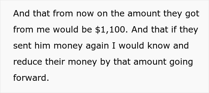 Parents Split The Money Their Adult Daughter Sends Them With Their Son, Panic When She Cuts It By $200 Parents Split The Money Their Adult Daughter Sends Them With Their Son, Panic When She Cuts It By $200