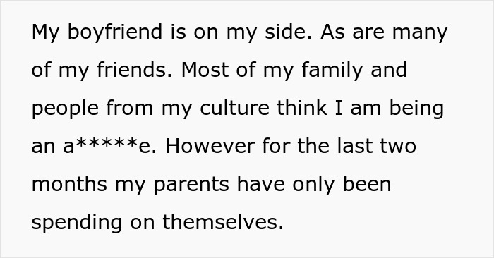 Parents Split The Money Their Adult Daughter Sends Them With Their Son, Panic When She Cuts It By $200 Parents Split The Money Their Adult Daughter Sends Them With Their Son, Panic When She Cuts It By $200