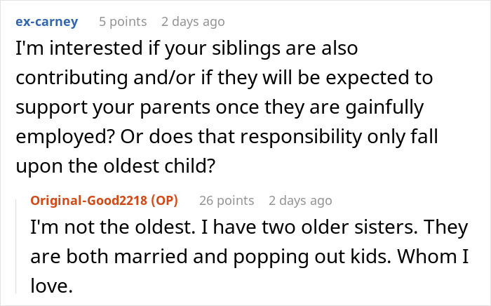 Parents Split The Money Their Adult Daughter Sends Them With Their Son, Panic When She Cuts It By $200 Parents Split The Money Their Adult Daughter Sends Them With Their Son, Panic When She Cuts It By $200
