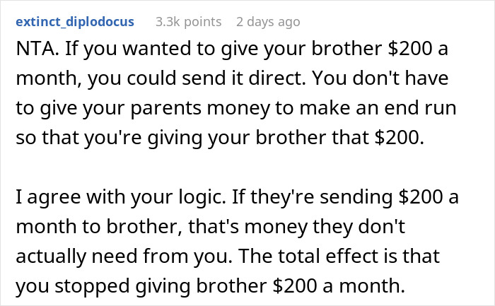 Parents Split The Money Their Adult Daughter Sends Them With Their Son, Panic When She Cuts It By $200 Parents Split The Money Their Adult Daughter Sends Them With Their Son, Panic When She Cuts It By $200
