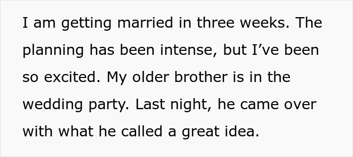 Guy’s “Brilliant” Idea Is To Propose During Sis’s Wedding, Calls Her A Bridezilla As She Says No Way Guy’s “Brilliant” Idea Is To Propose During Sis’s Wedding, Calls Her A Bridezilla As She Says No Way