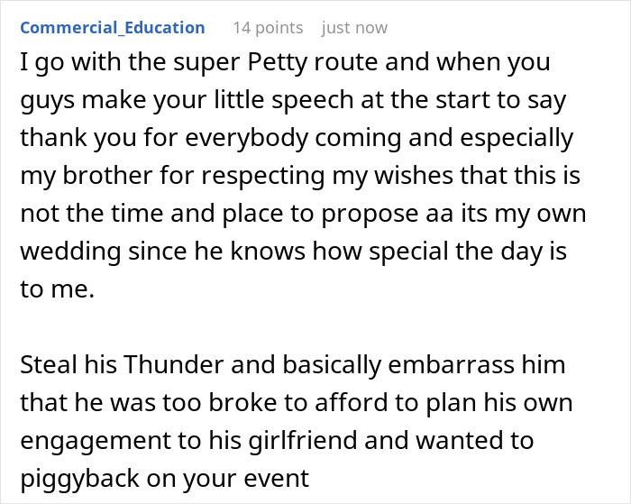 Guy’s “Brilliant” Idea Is To Propose During Sis’s Wedding, Calls Her A Bridezilla As She Says No Way Guy’s “Brilliant” Idea Is To Propose During Sis’s Wedding, Calls Her A Bridezilla As She Says No Way