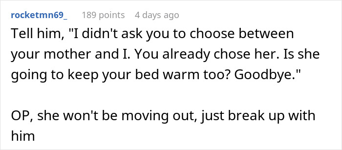 Woman Feels Like A Guest In Her Own Home, Moves Out After BF’s Mom Moves In And Takes Over