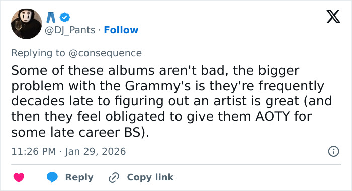 Why Do Grammy Snubs Hurt Fans More Than The Artists? Psychologists Have The Answer