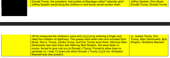 13-Year-Old Epstein Victim Claims Trump Forced Her Into Acts, New Files Reveal 13-Year-Old Epstein Victim Claims Trump Forced Her Into Acts, New Files Reveal