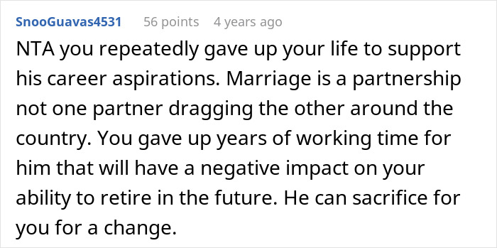 Woman Refuses To Move Again After Spending Decades Relocating For Husband’s Career Woman Refuses To Move Again After Spending Decades Relocating For Husband’s Career