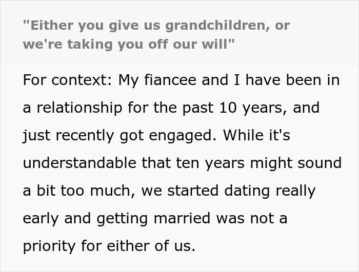 Man’s Parents Try To Guilt-Trip Couple Into Having Kids, Threaten To Disinherit Them Man’s Parents Try To Guilt-Trip Couple Into Having Kids, Threaten To Disinherit Them