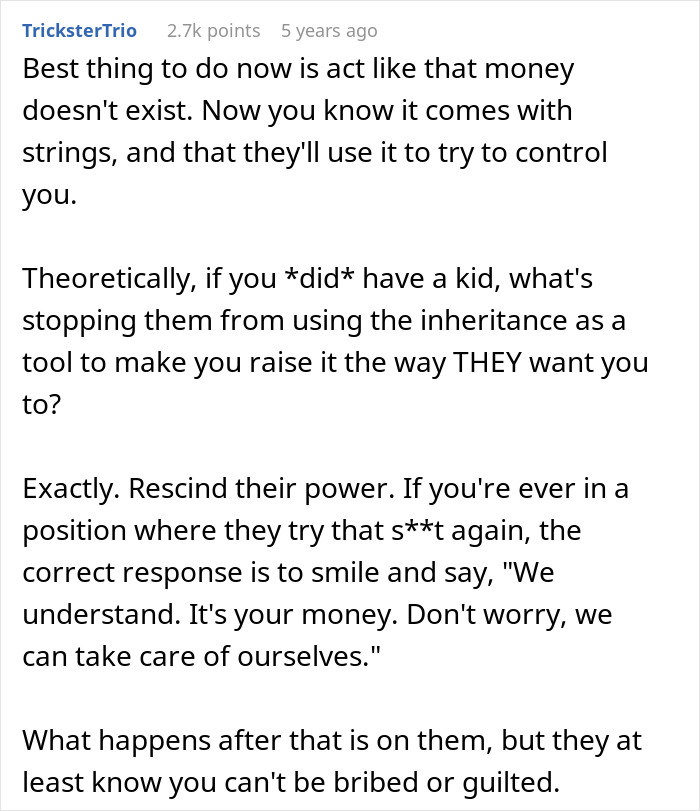 Man’s Parents Try To Guilt-Trip Couple Into Having Kids, Threaten To Disinherit Them Man’s Parents Try To Guilt-Trip Couple Into Having Kids, Threaten To Disinherit Them