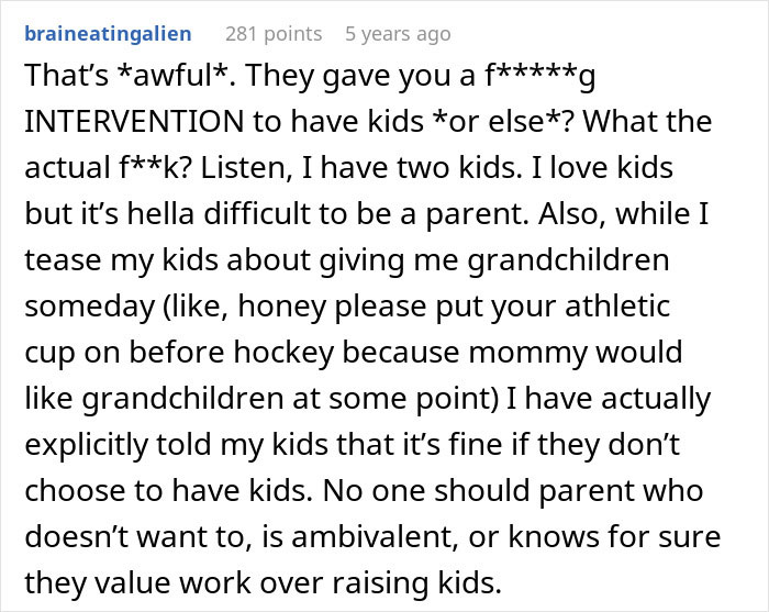 Man’s Parents Try To Guilt-Trip Couple Into Having Kids, Threaten To Disinherit Them Man’s Parents Try To Guilt-Trip Couple Into Having Kids, Threaten To Disinherit Them