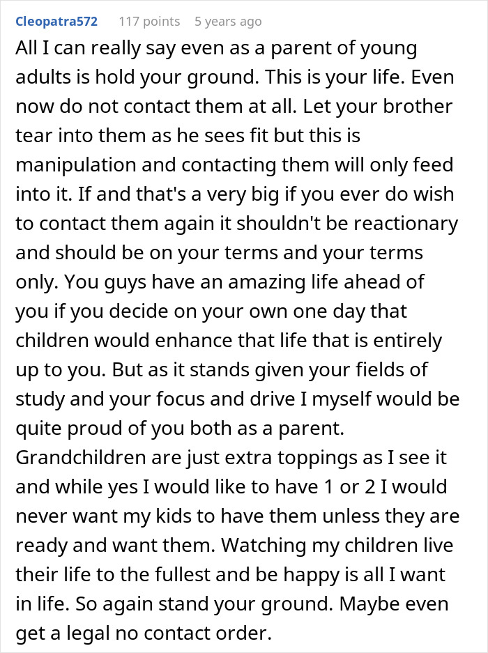 Man’s Parents Try To Guilt-Trip Couple Into Having Kids, Threaten To Disinherit Them Man’s Parents Try To Guilt-Trip Couple Into Having Kids, Threaten To Disinherit Them