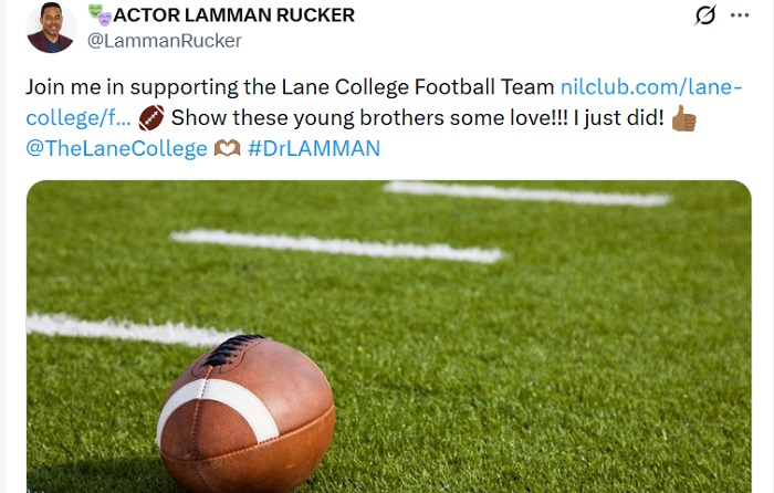 Lamman Rucker on social media