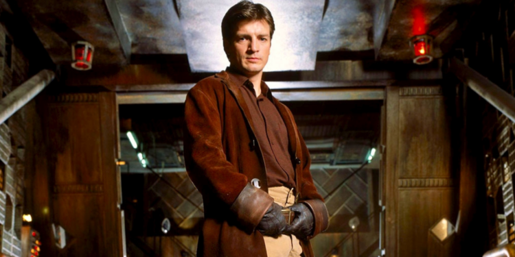 Nathan Fillion as Mal in Firefly cast