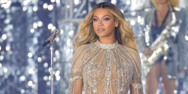 Beyonce during a live performance Beyonce during a live performance