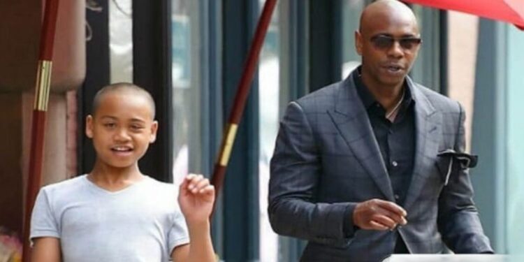 Ibrahim Chappelle with his dad Dave Chappelle