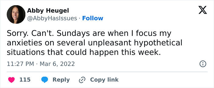 92 Chaotic Yet Comforting X Posts From &ldquo;Abby Has Issues&rdquo; That Understand Adult Life Too Well