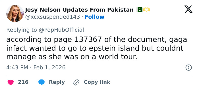 Amid Grammy Performance, Lady Gaga’s Ties With Epstein Spark Chatter As New Files Are Released