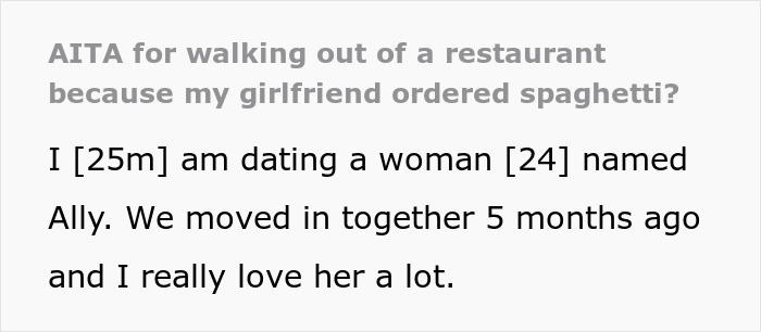 Woman Orders Spaghetti When She Promised Her BF That She Won’t, He Immediately Leaves The Restaurant Woman Orders Spaghetti When She Promised Her BF That She Won’t, He Immediately Leaves The Restaurant