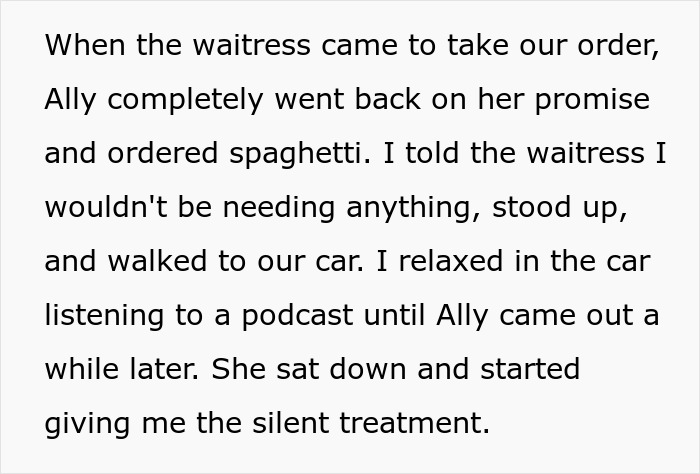 Woman Orders Spaghetti When She Promised Her BF That She Won’t, He Immediately Leaves The Restaurant Woman Orders Spaghetti When She Promised Her BF That She Won’t, He Immediately Leaves The Restaurant